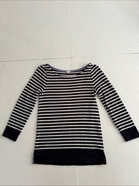 J.Crew Striped Black and White Long Sleeve Top XS